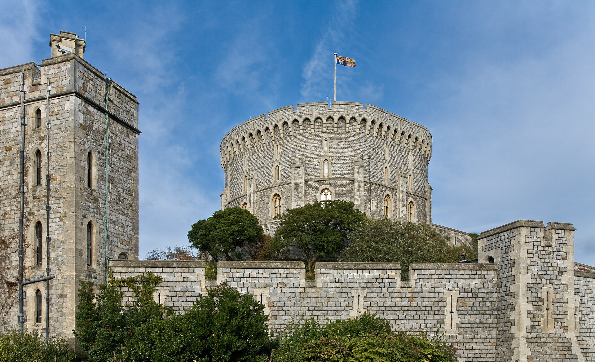 La Round Tower du château de Windsor sur sa motte